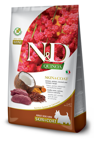 Farmina N&D Quinoa Skin & Coat Venison & Coconut Mini Dog Dry Food