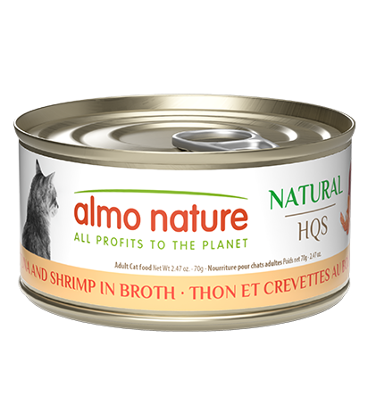 Almo Nature Natural HQS Tuna and Shrimp in broth Cat Wet Food