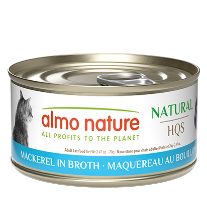 Almo Nature Natural HQS Mackerel in broth Cat Wet Food