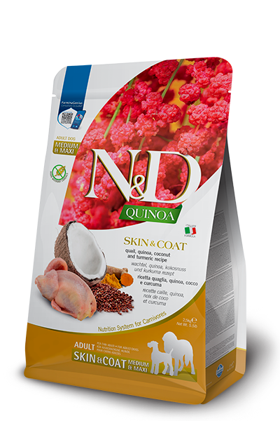 Farmina N&D Quinoa Skin & Coat Quail & Coconut Dog Dry Food