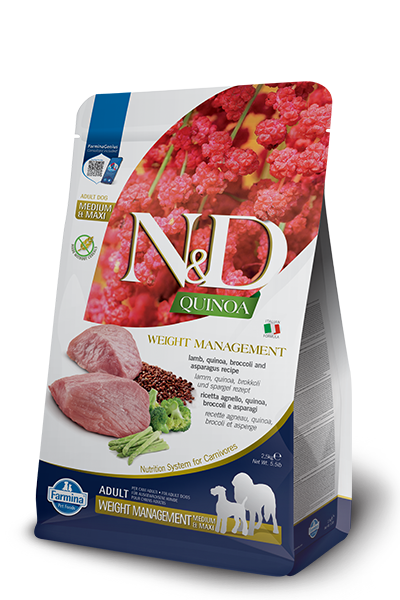 Farmina N&D Quinoa Weight Management Lamb Med/Maxi Dog Dry Food
