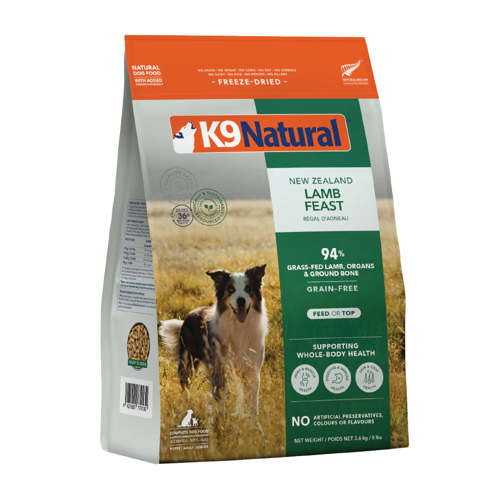K9 Natural Lamb feast Freeze-Dried Dog Food