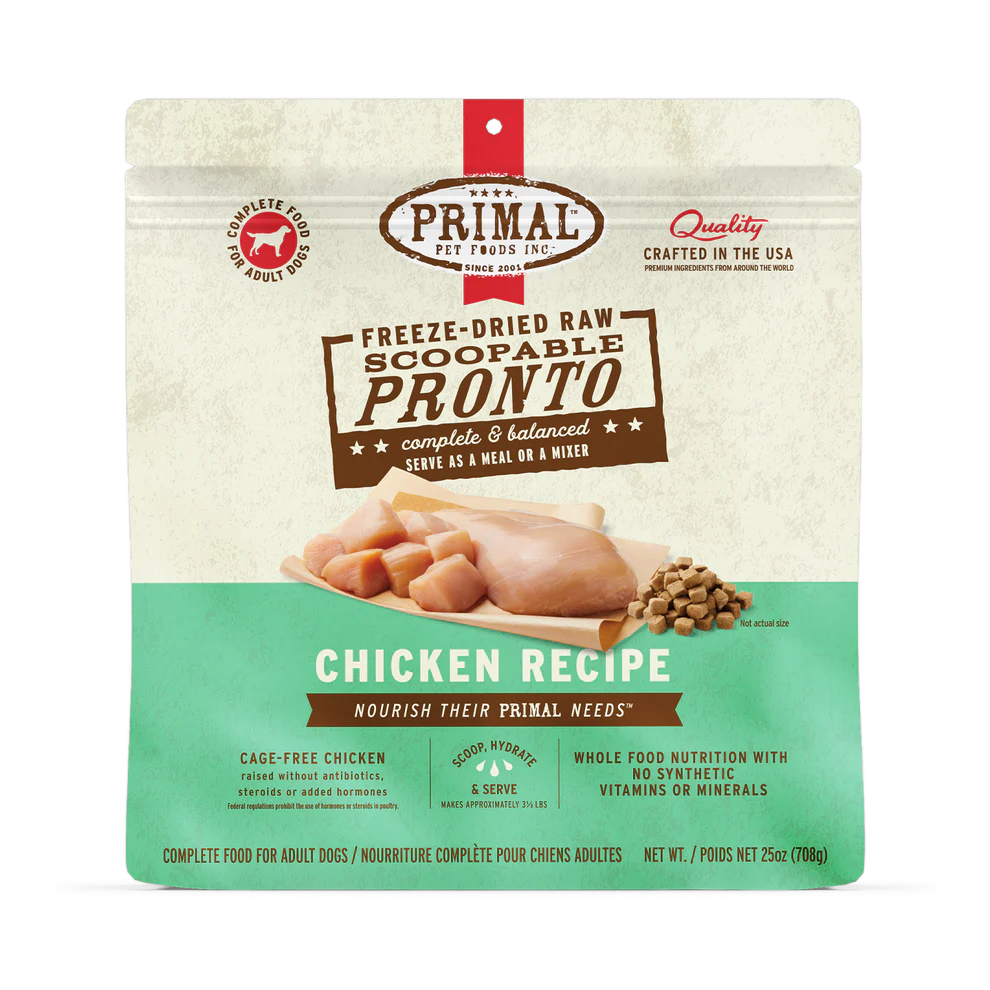 Primal Chicken Recipe Freeze-Dried Raw Pronto Dog Food