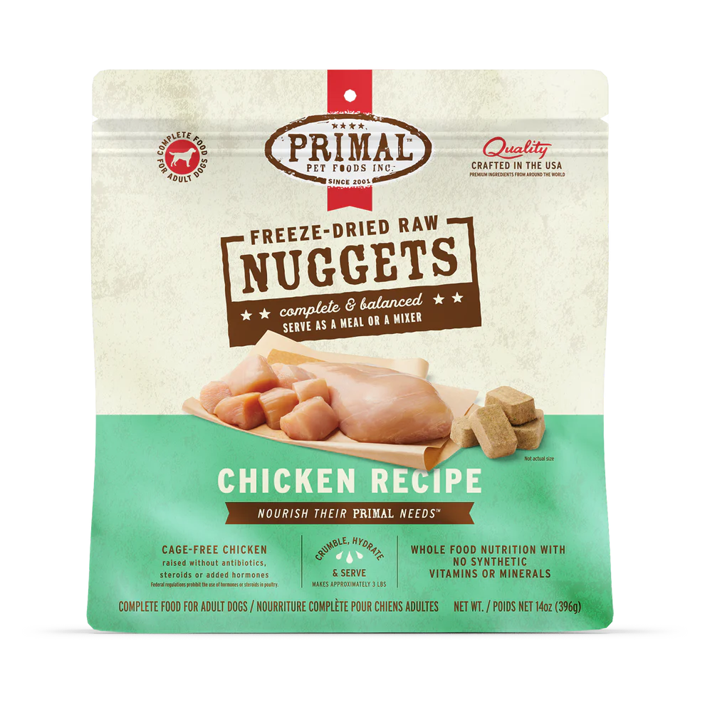 Primal Chicken Recipe Freeze-Dried Raw Nuggets Dog Food