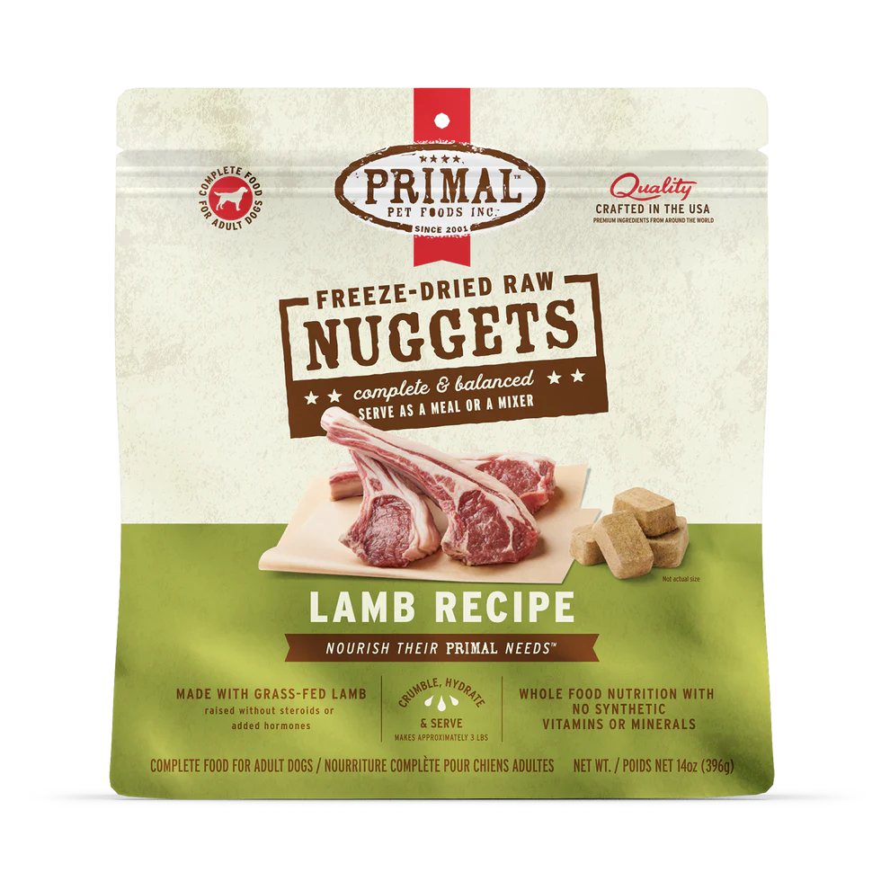 Primal Lamb Recipe Freeze-Dried Raw Nuggets Dog Food