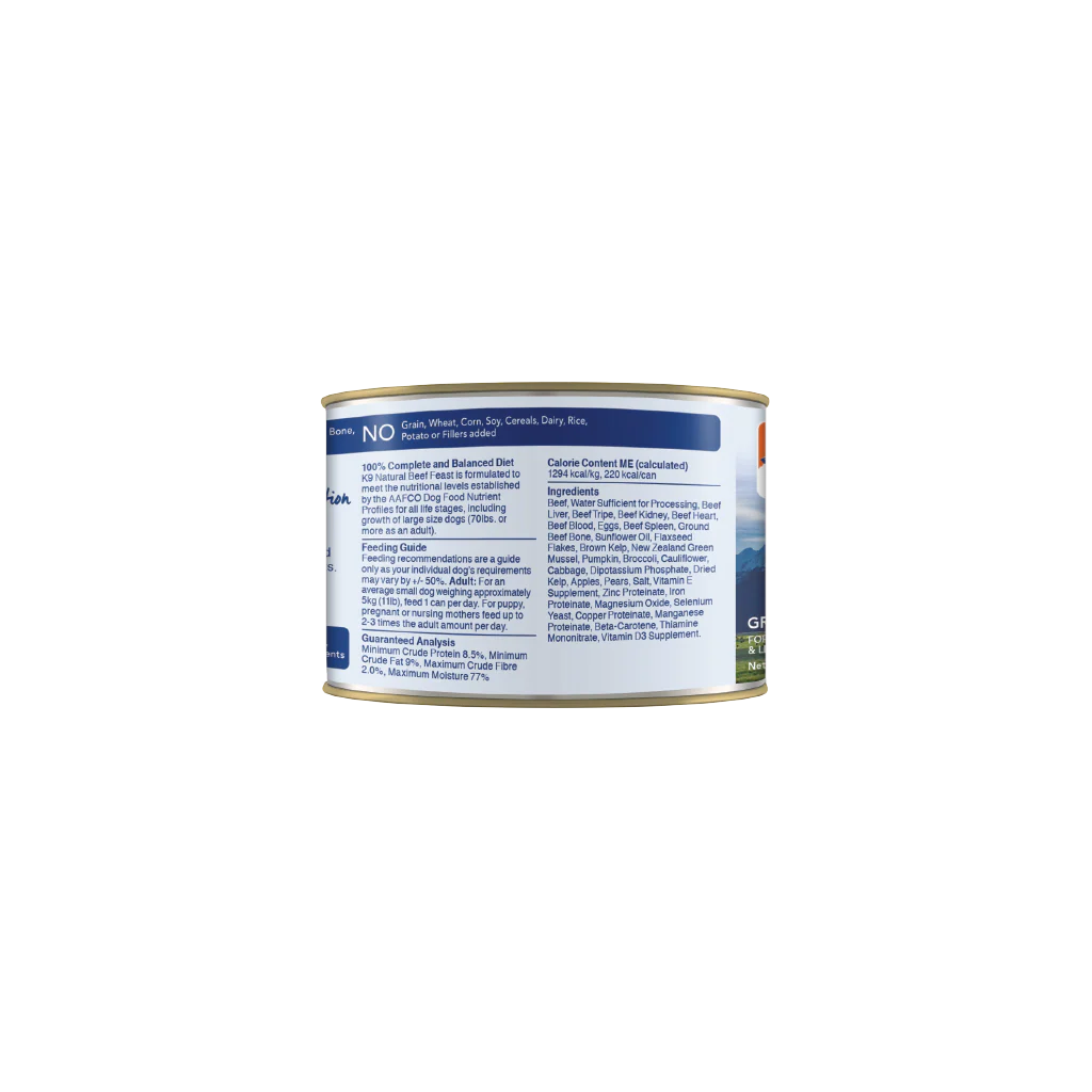K9 Natural Beef Canned Wet Dog Food