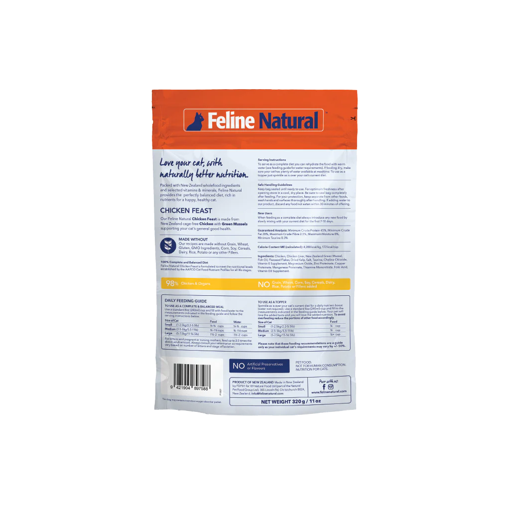 Feline Natural Chicken Feast Freeze-Dried Cat Food