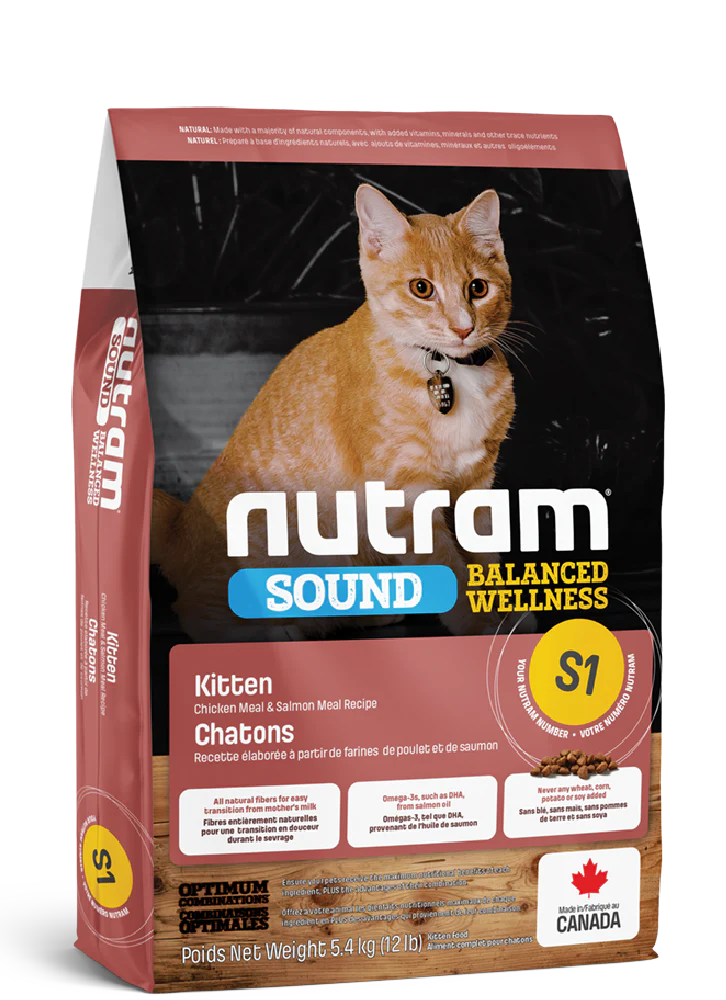 Nutram Sound S1 Chicken and Salmon Dry Cat Food