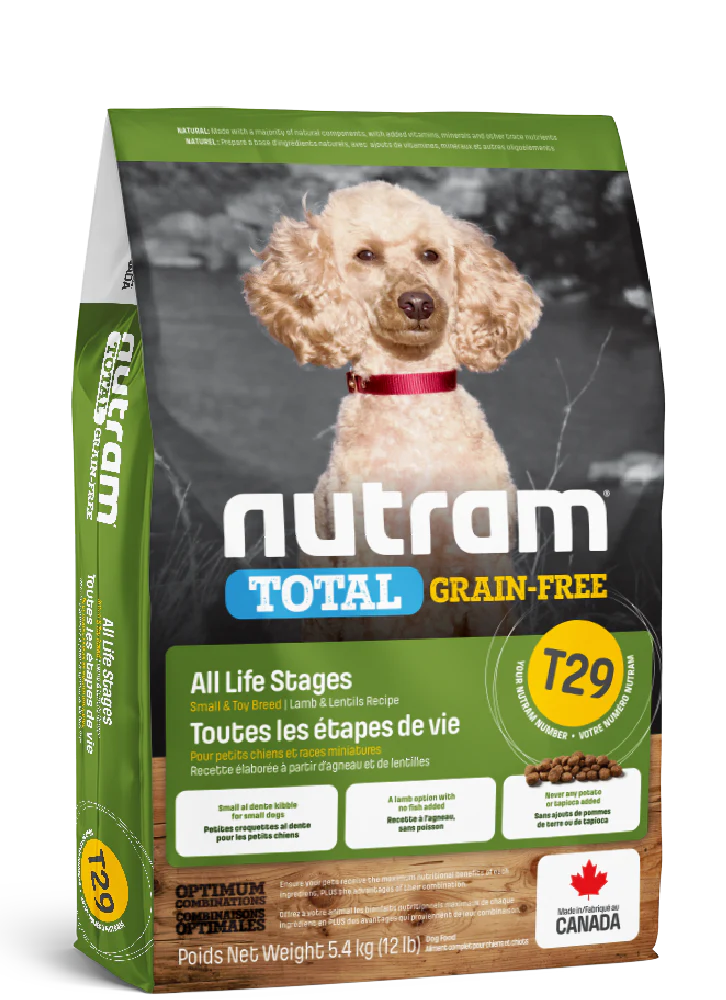 Nutram Total T29 Grain Free Lamb and Lentils Small Breed Dry Dog Food