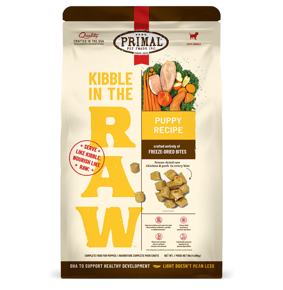 Primal Puppy Recipe Kibble in the Raw Dry Dog Food