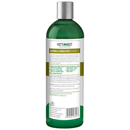 Vet's Best Oatmeal Medicated Shampoo Dog