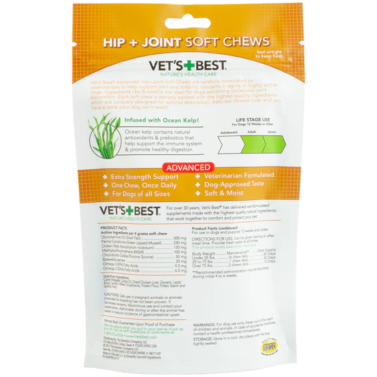 Vet's Best Advanced Hip And Joint Soft Chews