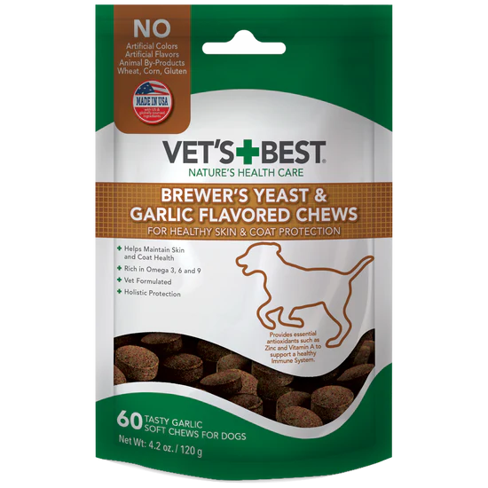 Vet's Best Brewers Yeast & Garlic Flavoured Soft Dog Chews