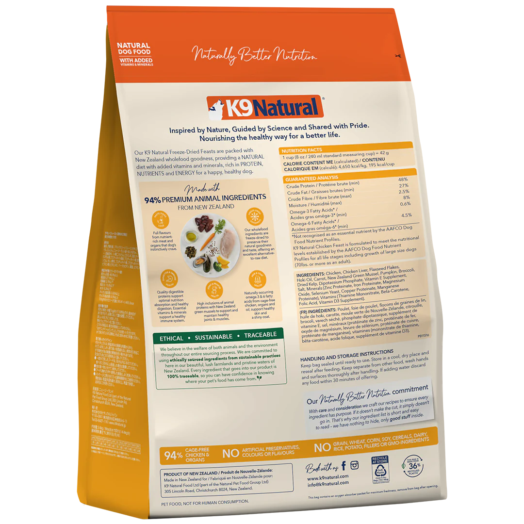 K9 Natural Chicken Freeze-Dried Dog Food