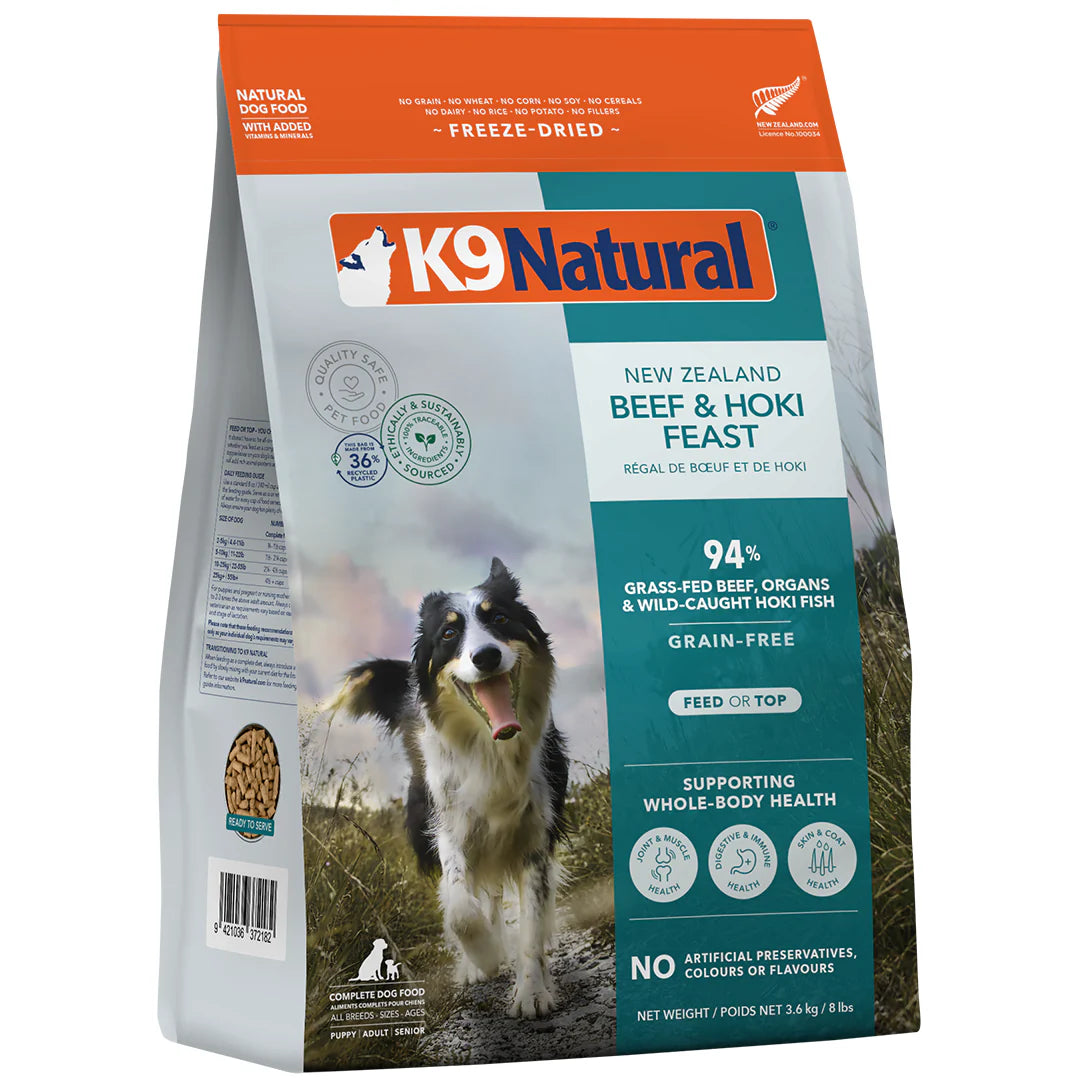 K9 Natural Hoki & Beef Freeze-Dried Dog Food