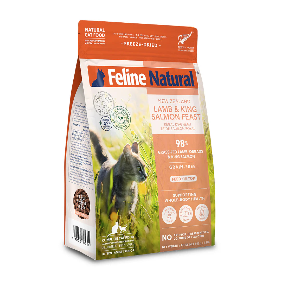 Feline Natural Lamb & King Salmon Freeze-Dried Cat Food
