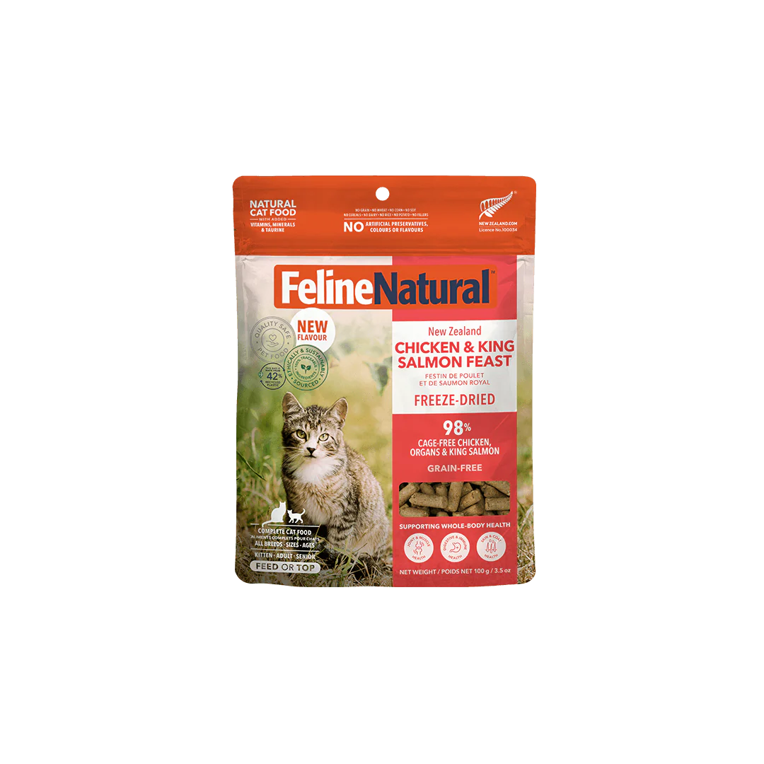 Feline Natural Chicken & King Salmon Freeze-Dried Cat Food