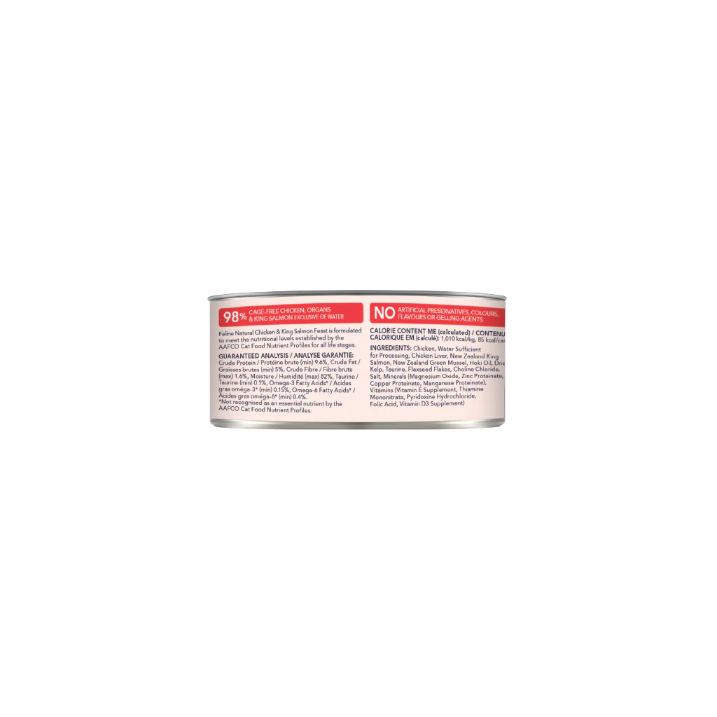 Feline Natural Chicken & King Salmon Feast Canned Wet Cat Food