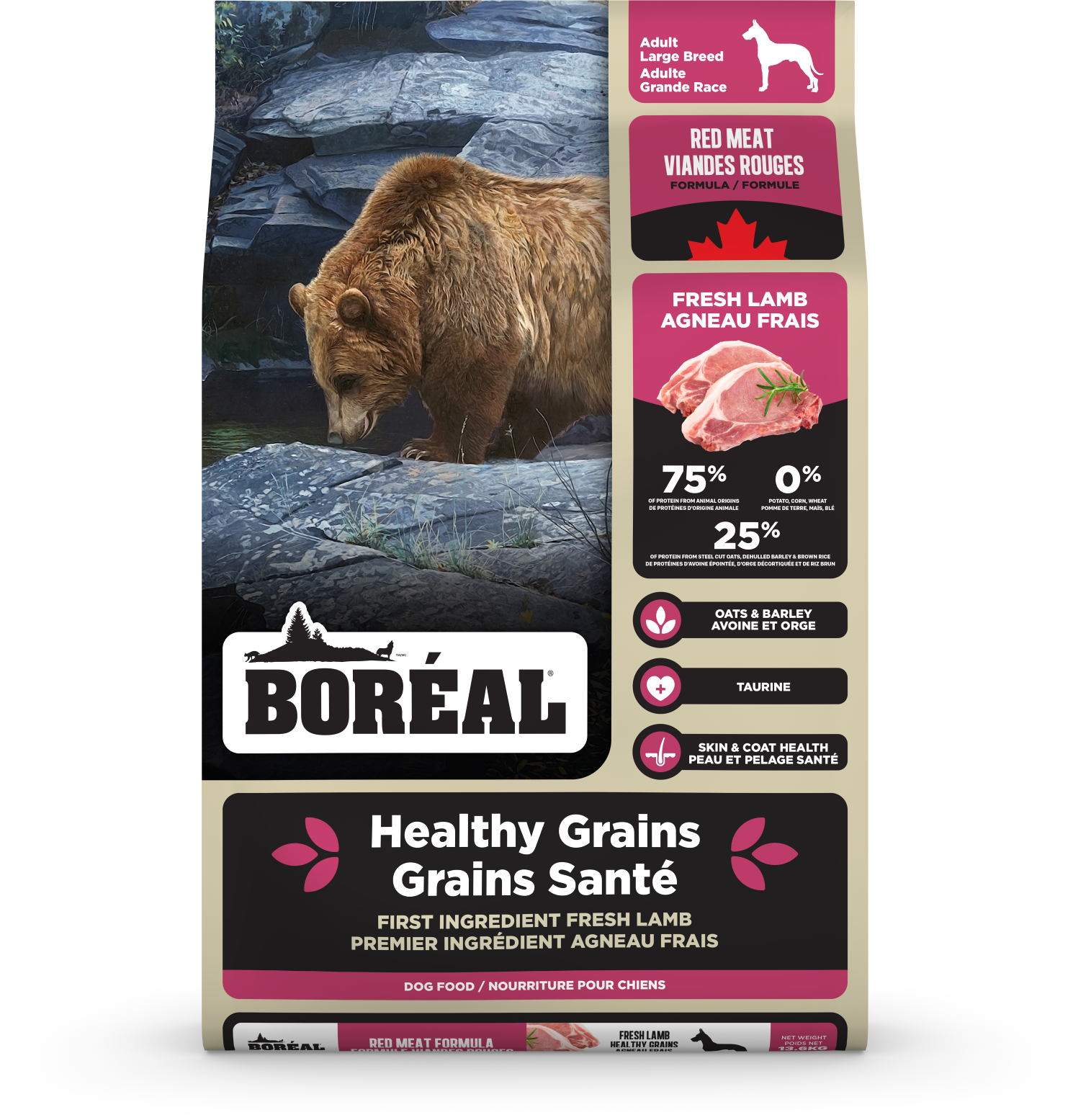 Boreal Healthy Grains Red Meat Large Breed Dry Dog Food