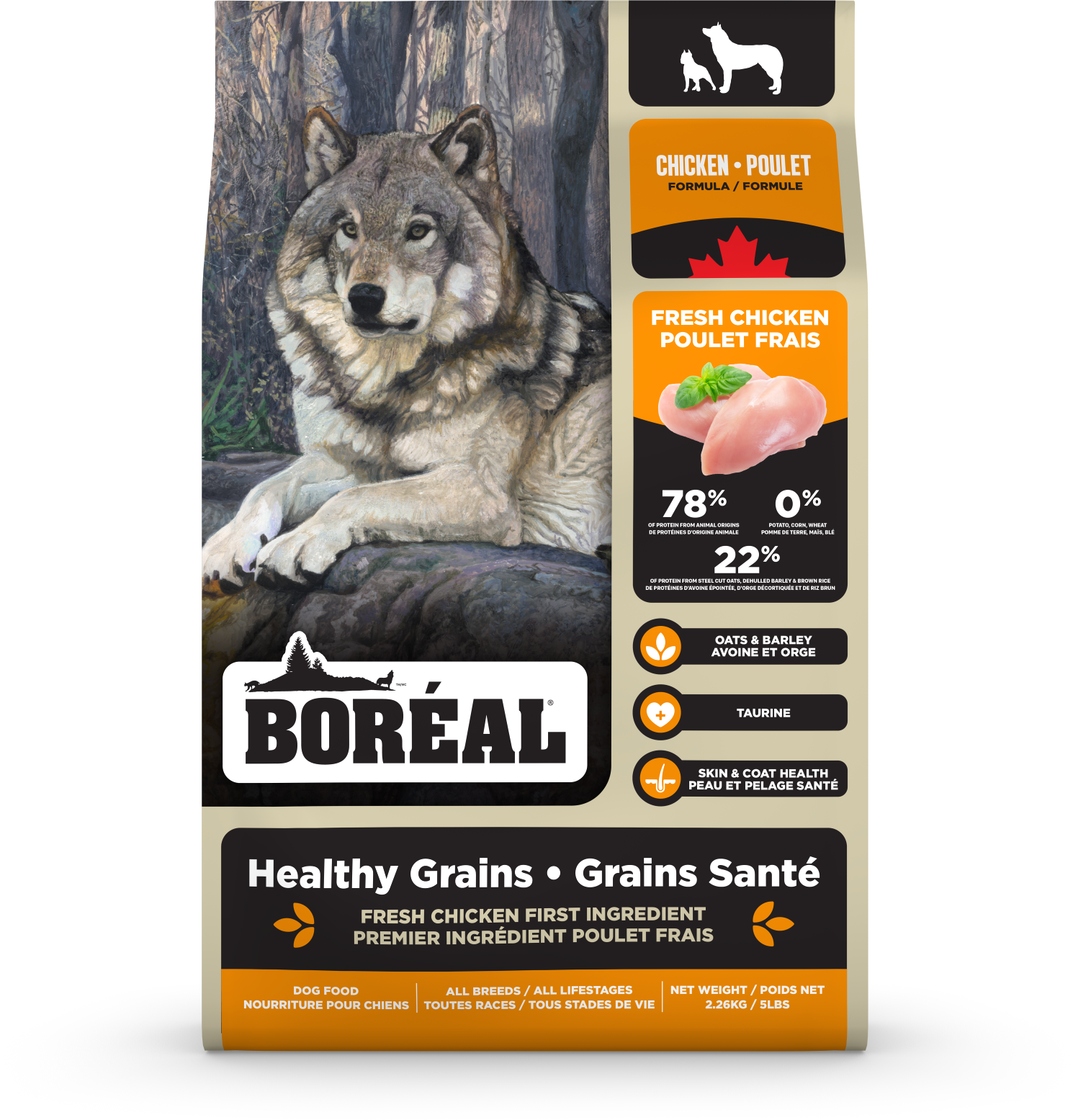 Boreal Healthy Grains Chicken Dry Dog Food