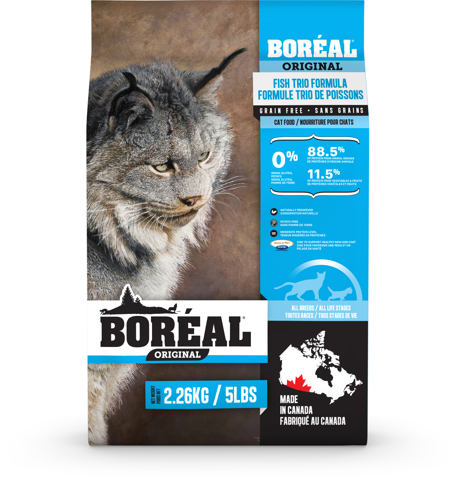 Boreal Original Grain Free Fish Trio Dry Cat Food