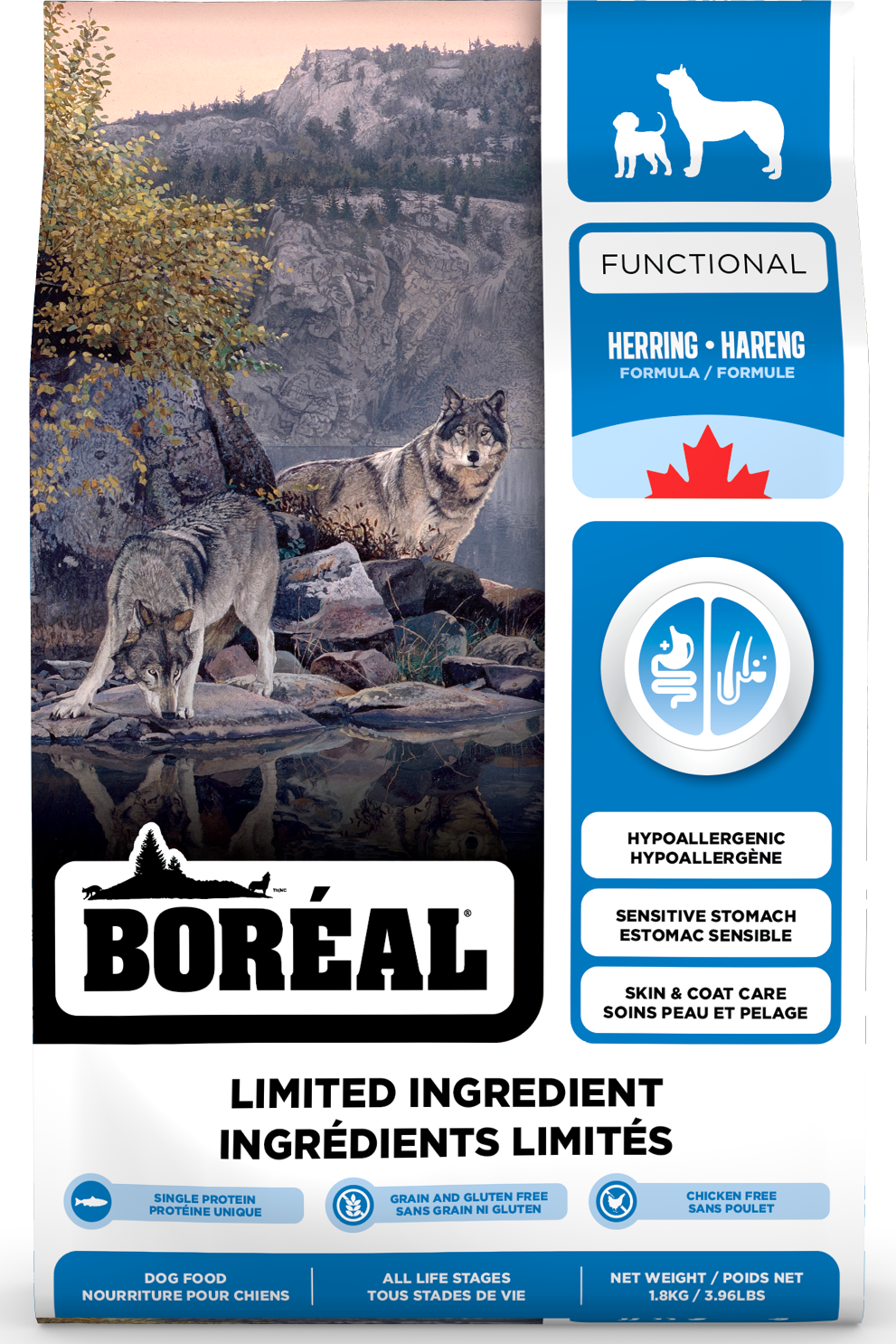 Boreal Functional Limited Ingredients All Breeds Herring Dry Dog Food