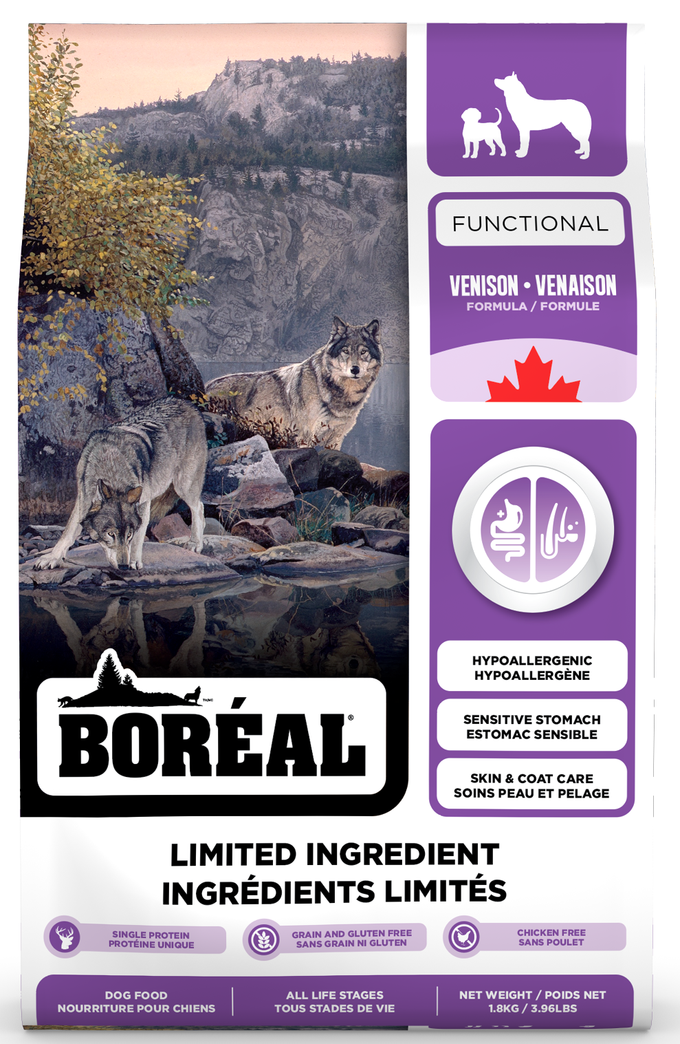 Boreal Functional Limited Ingredients All Breeds Vension Dry Dog Food