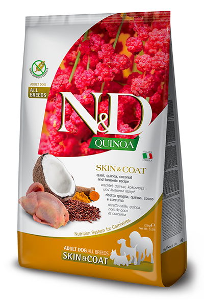 Farmina N&D Quinoa Skin & Coat Quail & Coconut Dog Dry Food