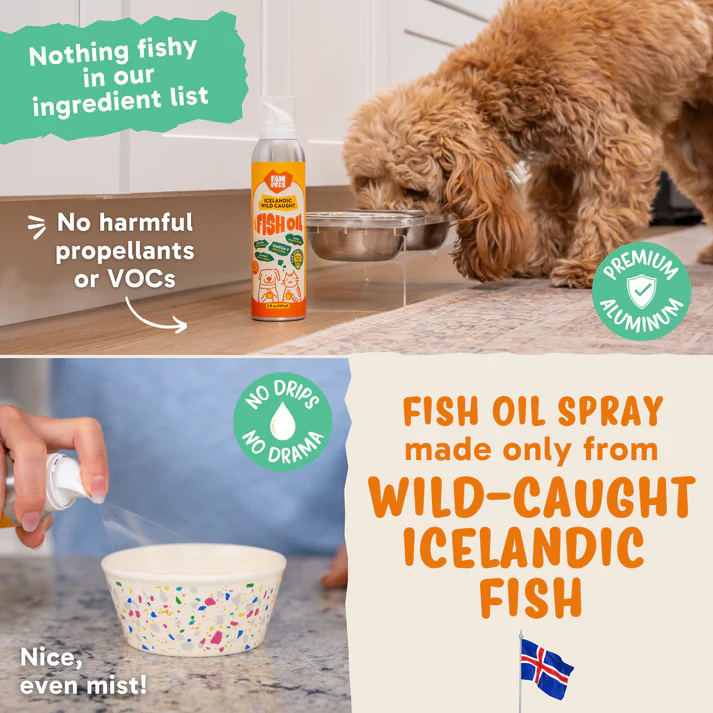 FAM Pet Wild-Caught Icelandic Fish Spray For Dogs And Cats