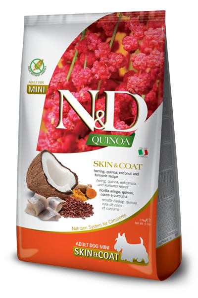 Farmina N&D Quinoa Skin & Coat Herring & Coconut Mini Dog Dry Food