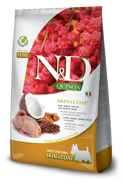 Farmina N&D Quinoa Skin & Coat Quail & Coconut Mini Dog Dry Food