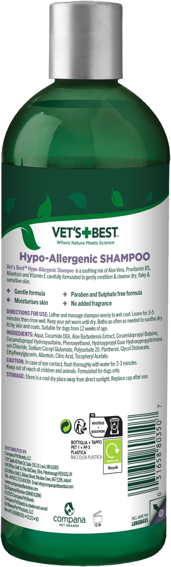 Vet's Best Hypo Allergenic Shampoo Dog