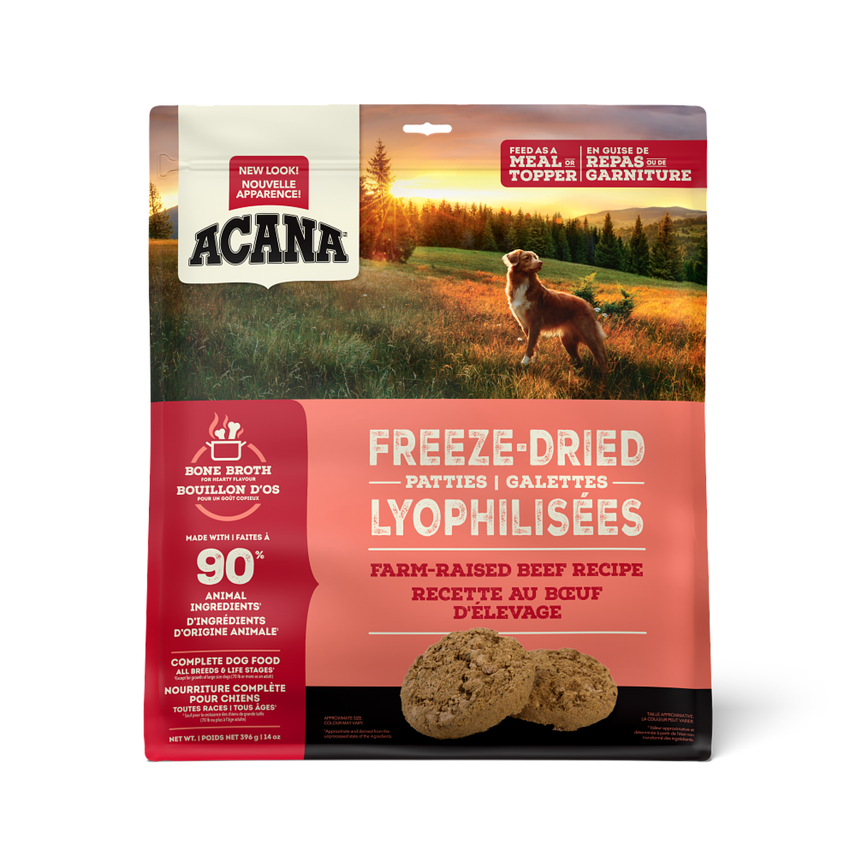 ACANA Beef Recipe Freeze-Dried Patties Dog Food