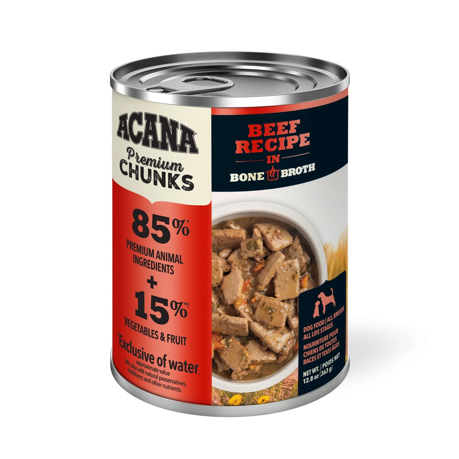 ACANA Premium Chunks Beef Recipe in Bone Broth Dog Wet Food
