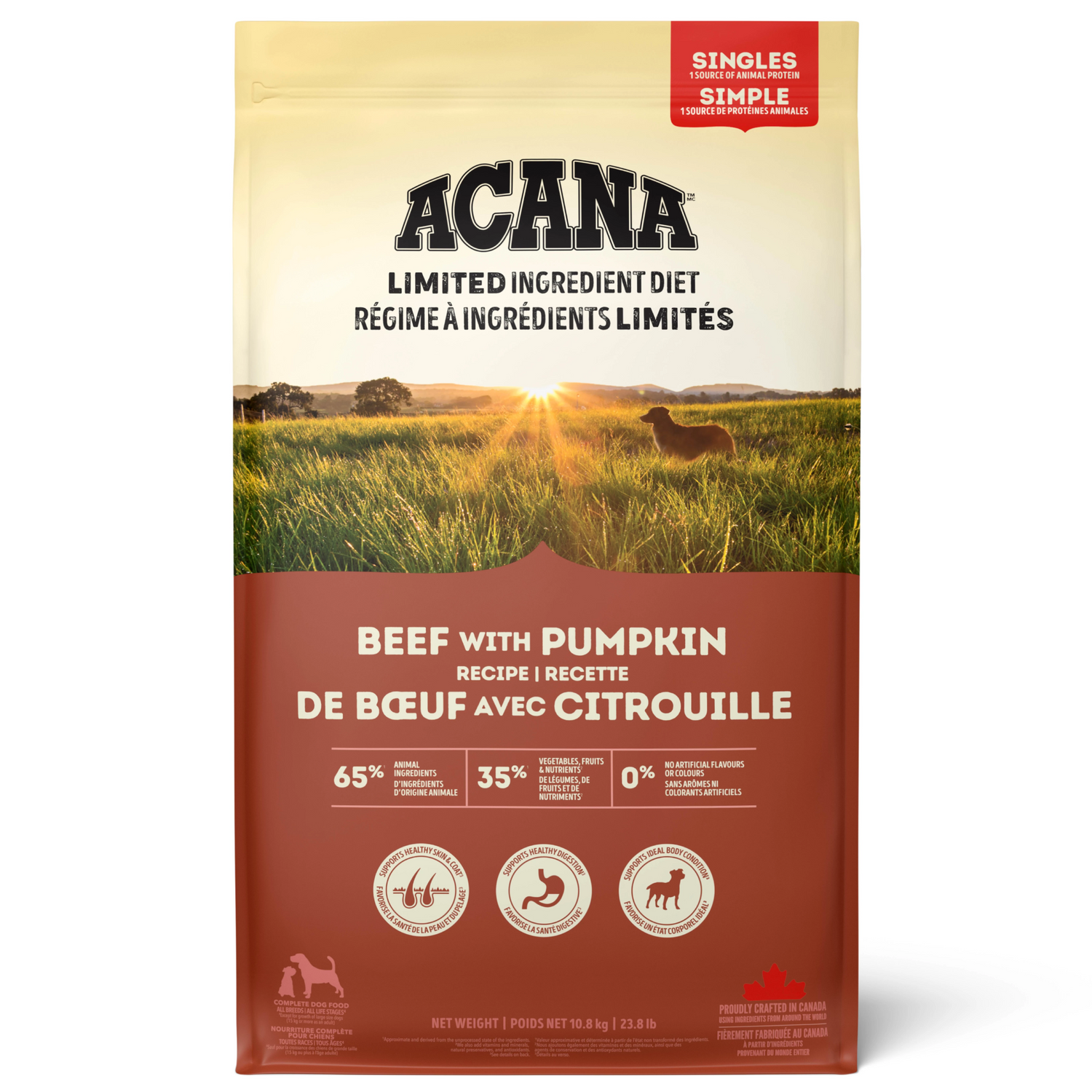 ACANA Singles Beef + Pumpkin Recipe Dog Dry Food
