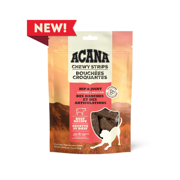 ACANA Chewy Strips Hip & Joint Support Beef Recipe Dog Treats