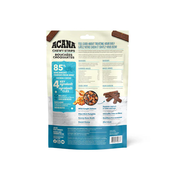 ACANA Chewy Strips Skin, Coat & Digestive Support Salmon Recipe Dog Treats