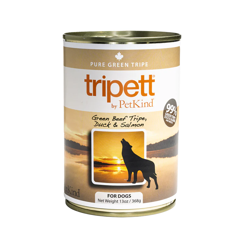Tripett Green Beef Tripe Duck Salmon Formula Dog Wet Food
