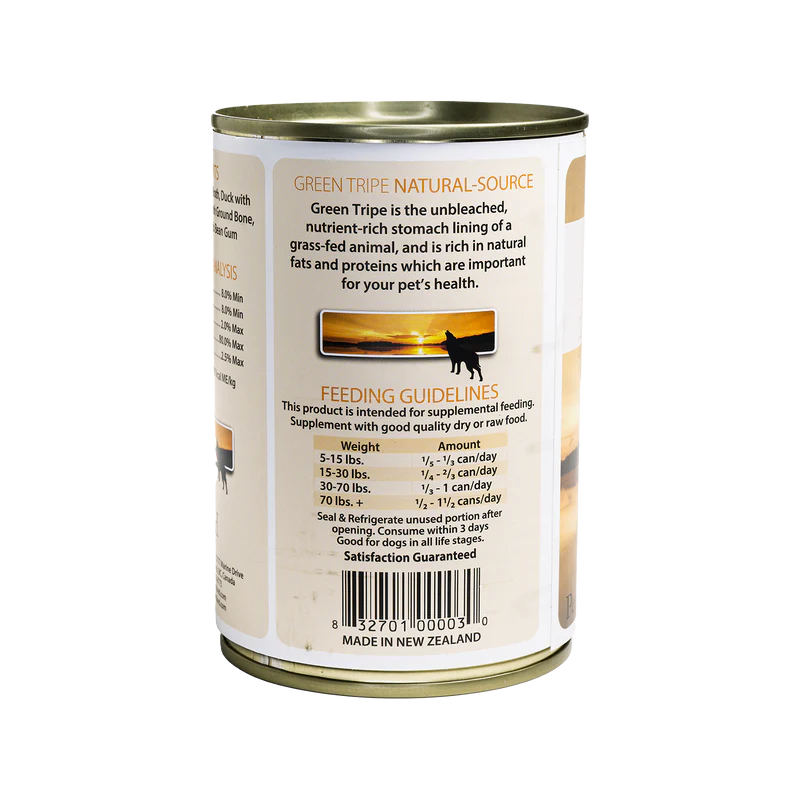 Tripett Green Beef Tripe Duck Salmon Formula Dog Wet Food