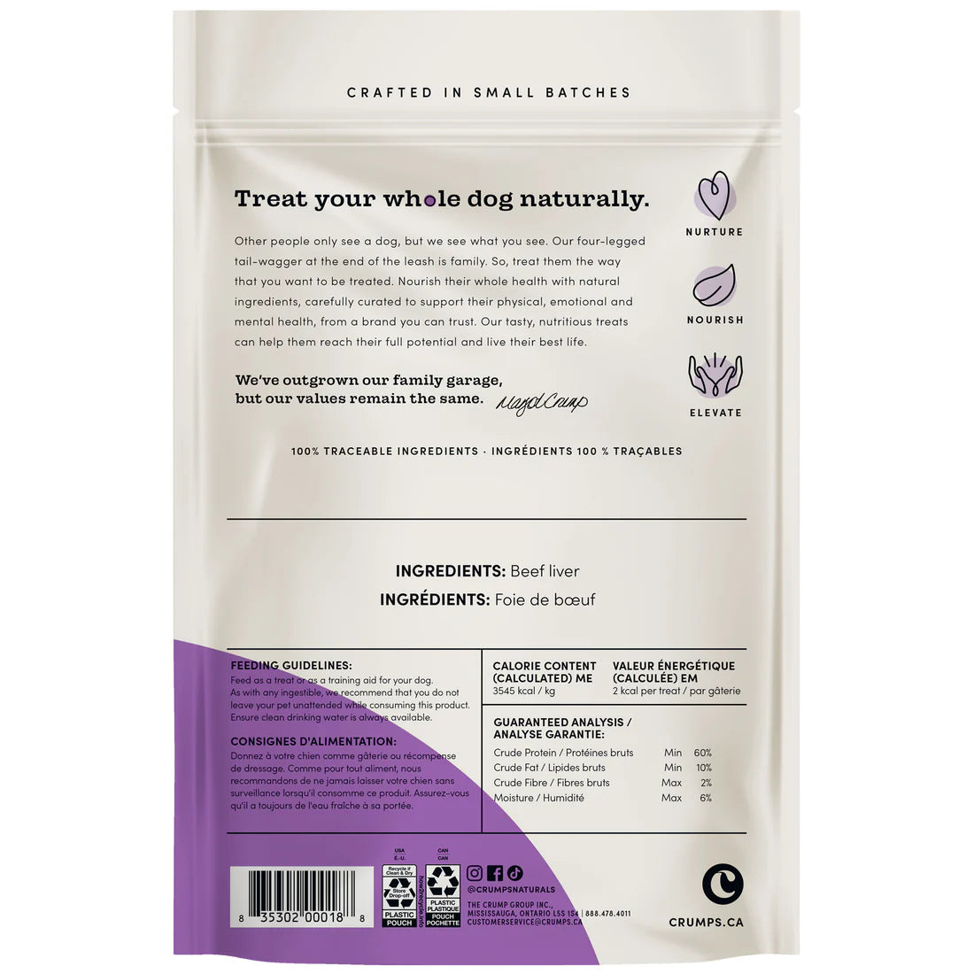 Crumps Beef Liver Bites Dog