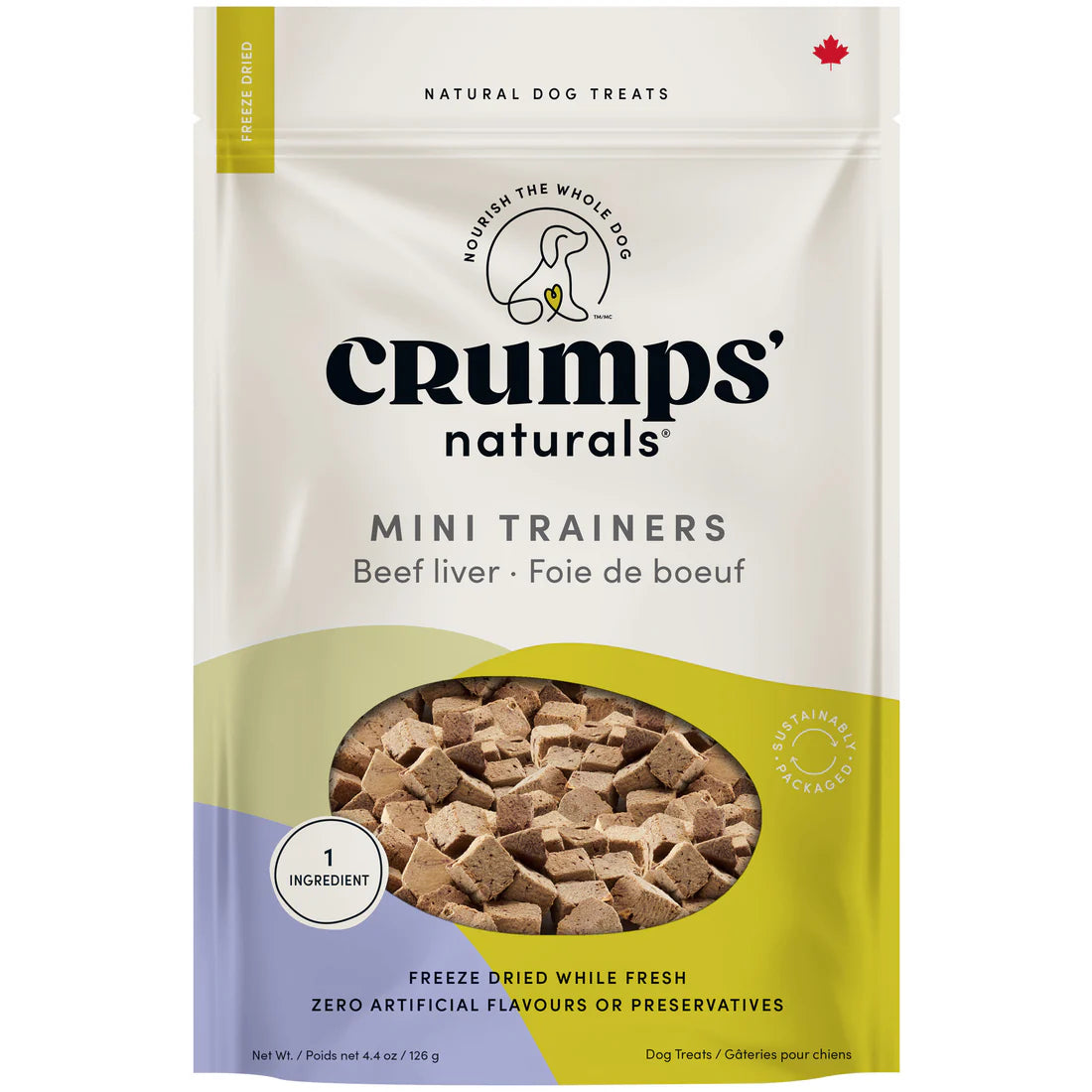 Crumps Mini Trainers Freeze Dried beef Liver Dog