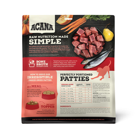 ACANA Beef Recipe Freeze-Dried Patties Dog Food
