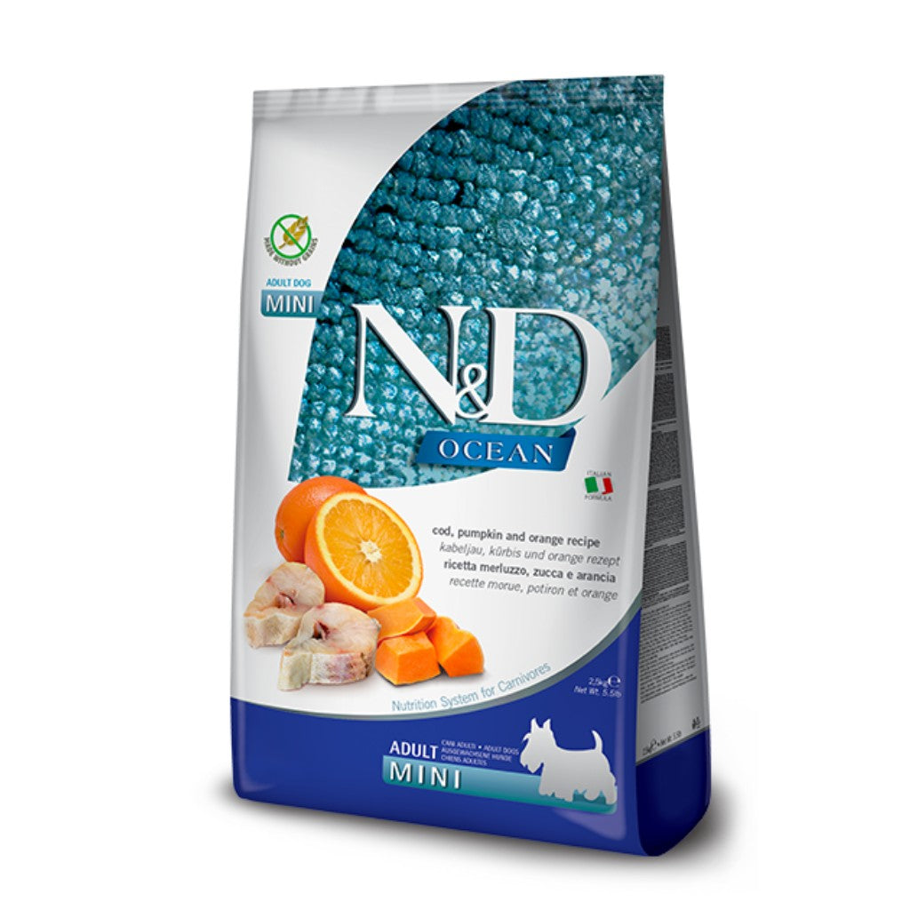 Farmina N&D Ocean Cod, Pumpkin & Orange Mini Dog Dry Food