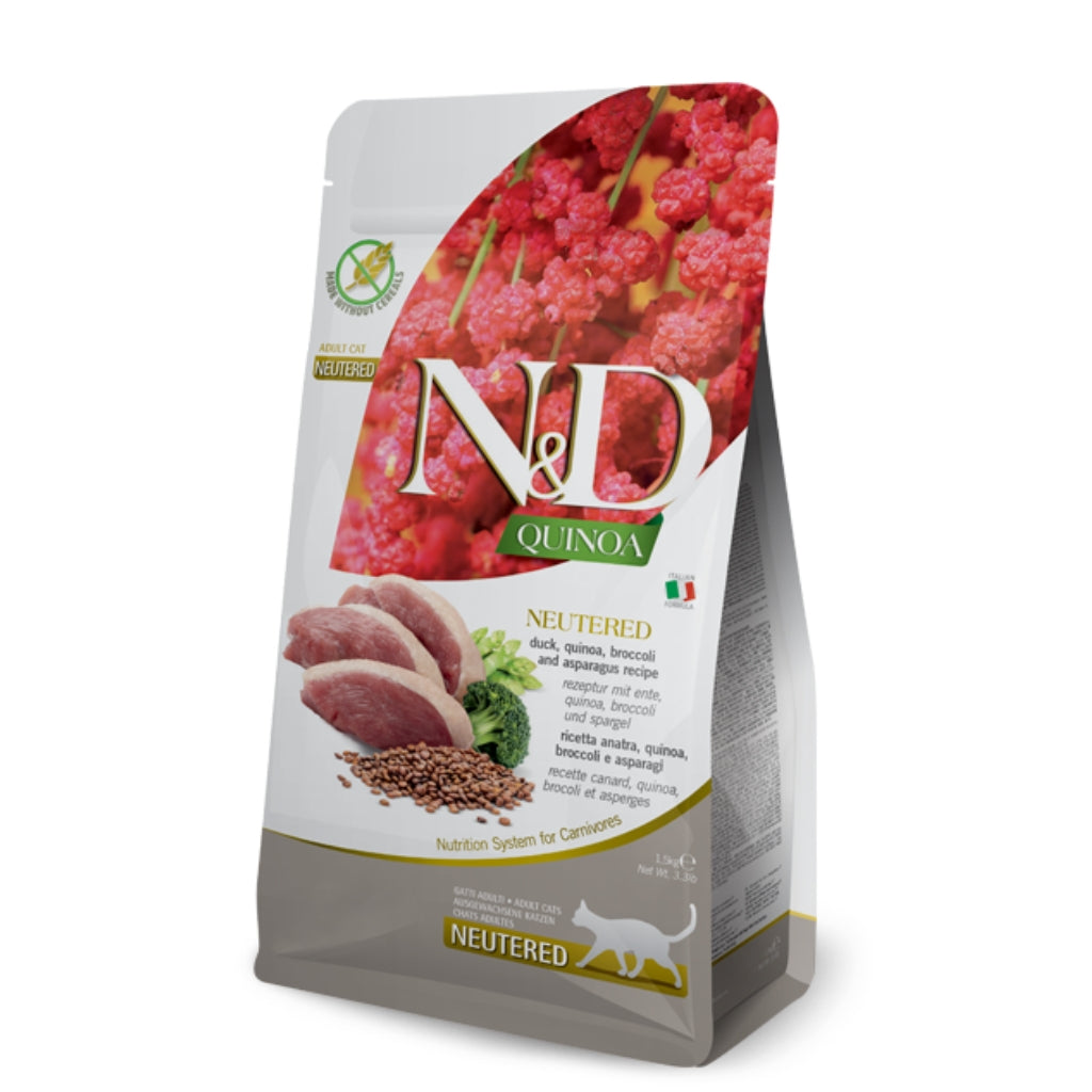 Farmina N&D Quinoa Duck & Broccoli Neutered Cat Dry Food