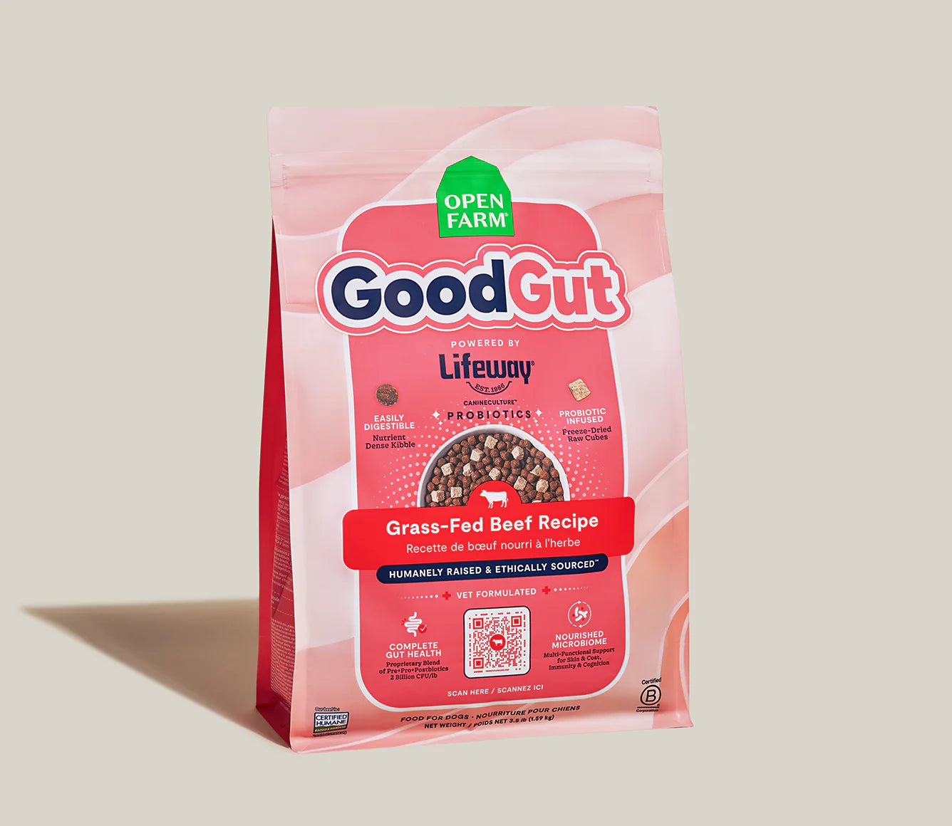 Open Farm Goodgut Grass-Fed Beef Dry Dog Food