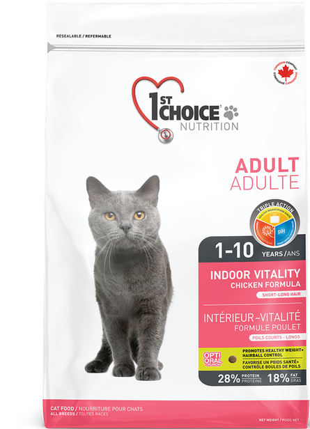1st Choice Adult Indoor Vitality Chicken Cat Dry Food