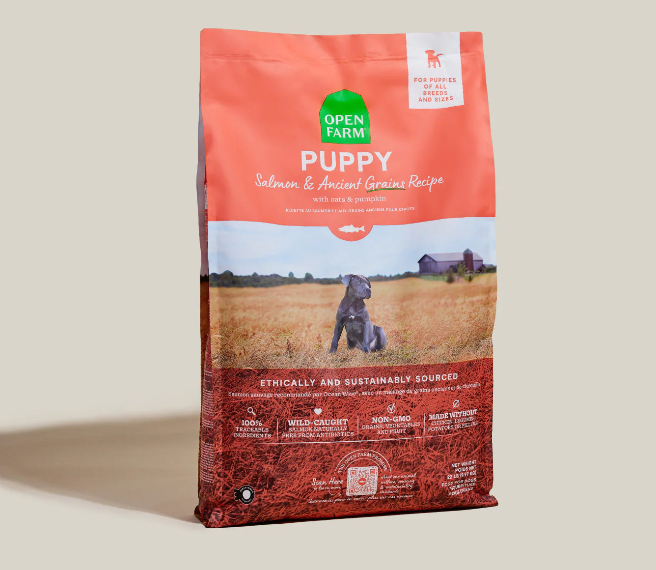 Open Farm Puppy Salmon Ancient Grains Dry Dog Food