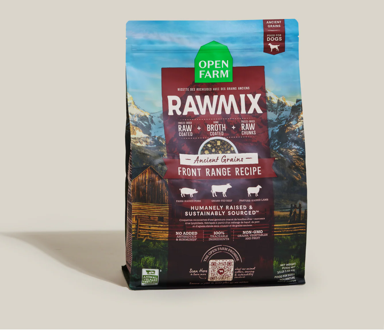 Open Farm Rawmix Ancient Grains Front Range Recipe Dry Dog Food