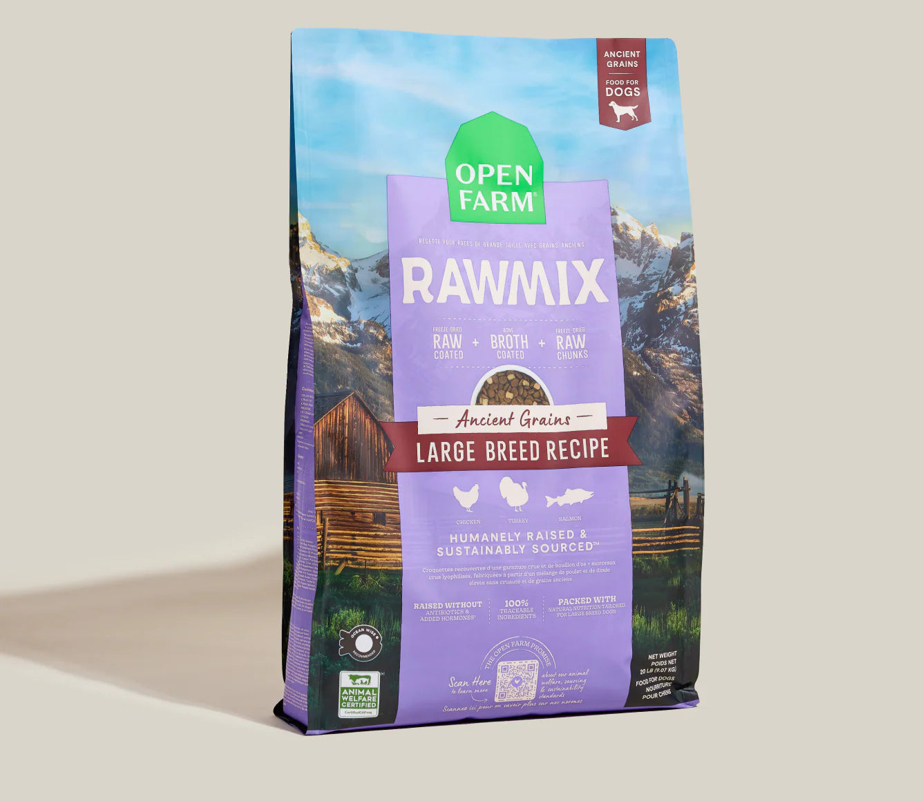 Open Farm Rawmix Ancient Grains Large Breed Dry Dog Food