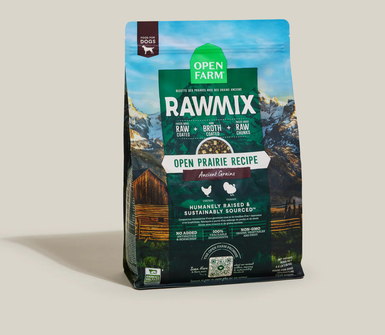 Open Farm Rawmix Ancient Grains Open Prairie Recipe Dry Dog Food